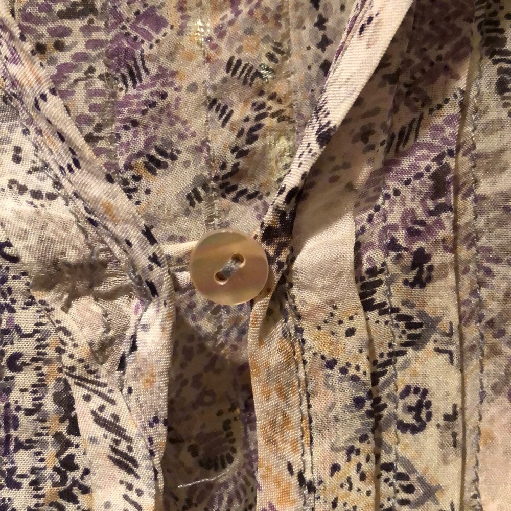 Calypso St Barth Sheer Blouse size Medium - Picture 4 of 7